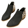 thumbnail image 2 of LSLJS Bottines à Talon Bas pour Femmes, Grande Taille, Imprimé Léopard, Talon Épais, Espadrilles pour Femmes, 2 of 9