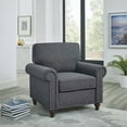 thumbnail image 2 of Oadeer Home 30.5" Modern Linen Blend Fabric Upholstered Accent Chair in Gray, 2 of 9