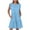 Sky Blue, variant on Hinvhai Women's Summer Dresses Beach Casual Loose Short Sundress Ruffle Sleeve Mini Dress White XL(XL)