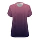 thumbnail image 5 of Puntoco Liquidación de blusas cortas para mujer Camisa básica estampada de manga corta con cuello en V y talla grande para mujer, 5 of 5