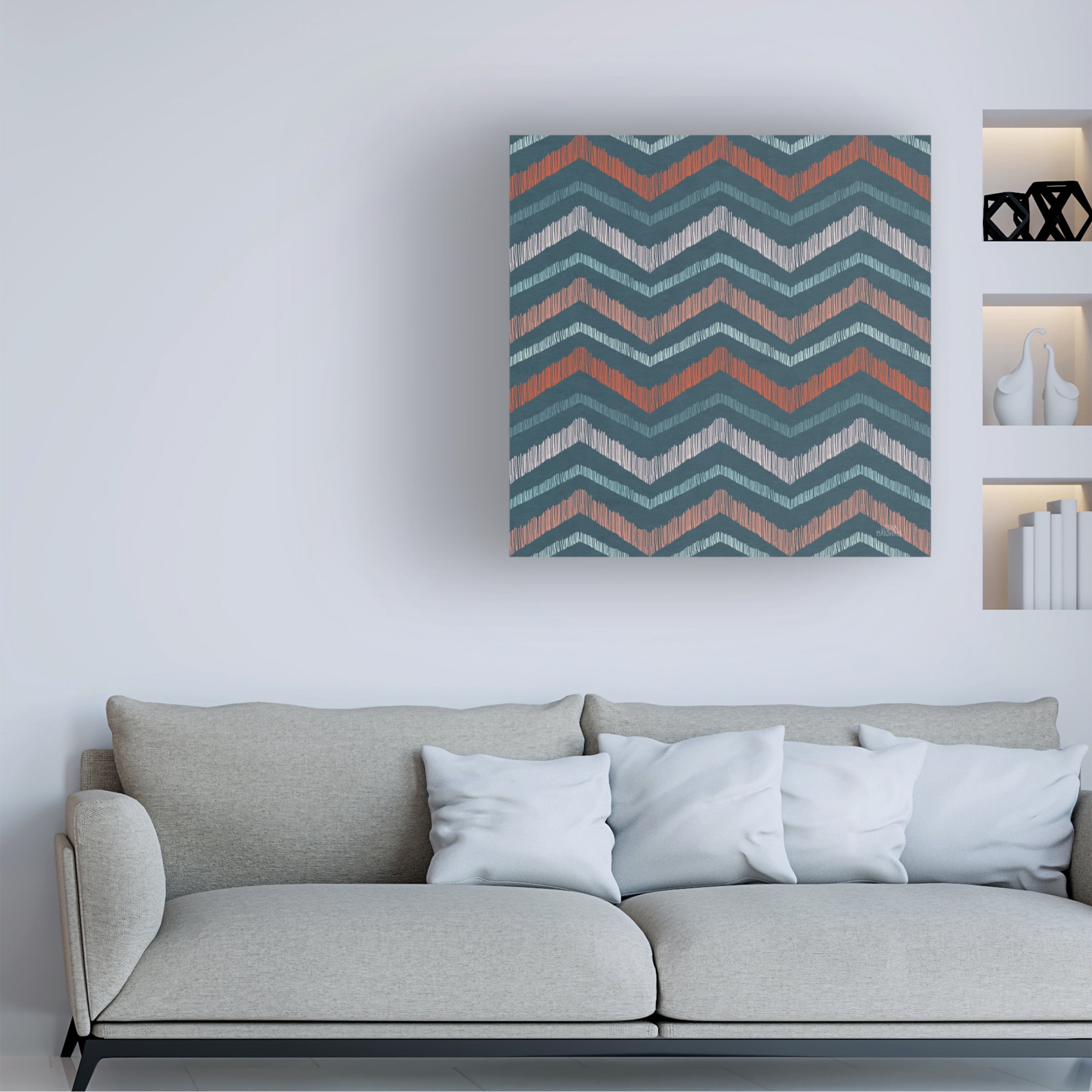 Laura Marshall 'Seaside Village Pattern XIIIB' Canvas Art