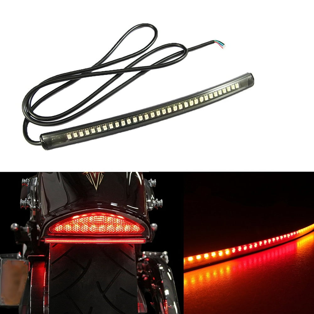 Xotic Tech 1x 32SMD Red Universal Flexible LED Bar For Motorcycle Bike