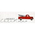thumbnail image 2 of Kimberly, Allen 18x9 Black Ornate Wood Framed with Double Matting Museum Art Print Titled - Merry Christmas Truck, 2 of 4