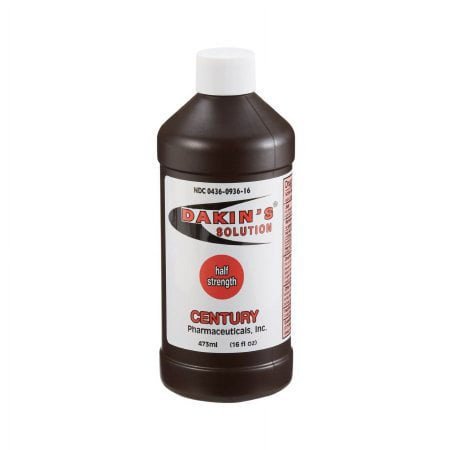 Dakins Solution Antimicrobial Wound Cleanser 16 oz. Bottle Sodium Hypochlorite, 1 Each - 00436093616