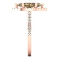 thumbnail image 3 of 2.38ct marquise cut yellow moissanite 14k rose gold halo Bridal Wedding Engagement Promise Anniversary Ring for Women size 8.25, 3 of 7