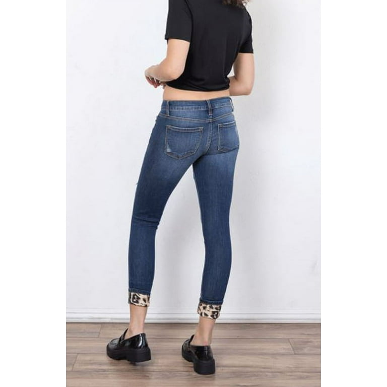 Kancan leopard patch best sale jeans
