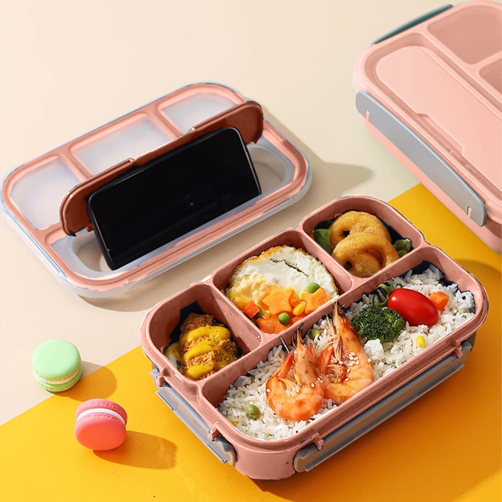 Bento Box, Lunch Box Kids, Bento Lunch Box for Kids/Toddler/Adults, 1300ML-4  Compartment Bento Box Adult Lunch Box w/Food Picks Cake Cups, Built-in  Utensil Set, Leak-Proof, Food-Safe Materials(Blue) - Yahoo Shopping