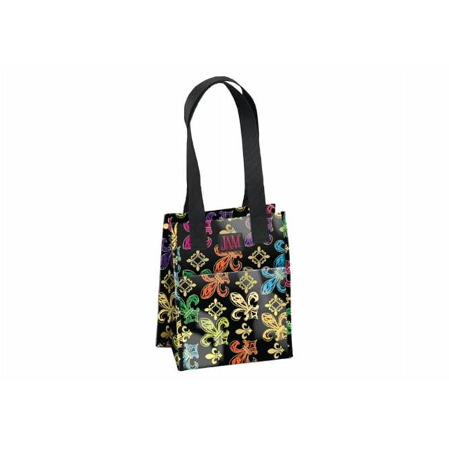 Joann Marie Designs P2LB2BFDL Poly Lrg. Lunch Bag - Black Fleur De Lis Pack of 6