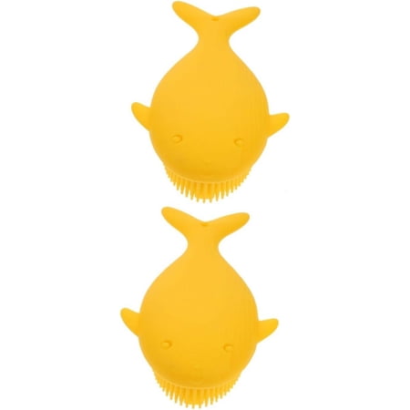 2pcs Silicone Brush Silicone Hair Scrubber Silicone Body Scrubber Men Bath Scrubber Handheld Cleansing Skin Brush Silicone Loofah Baby Massage Brush Silicone Shower Scrubbers Body