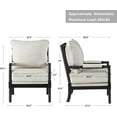 thumbnail image 3 of DUHOME Linen Fabric Spindle Accent Chair with Wood Frame,Spool Chairs with High Resilience Spring Cushion and Armrest Pads, Leisure Armchair for Living Room Bedroom Farmhouse Home Office, 3 of 14