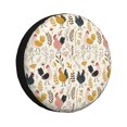 thumbnail image 1 of Fotbe Cartoon Chickens Funda de Llanta de Repuesto con Estampado, Engrosada, Ajuste Universal para Jeep, Remolque, RV, SUV, Camión-17 inch, 1 of 6