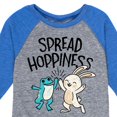 thumbnail image 3 of Instant Message - Spread Hoppiness - Toddler & Youth Raglan Graphic T-Shirt, 3 of 5