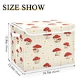 thumbnail image 3 of Large Fliplid Foldable Storage Bin Boxes Cubes Baskets with 2 Handles for Clothes Books 16.5x12.6x11.8 Inch Cute Mushroom Pattern with Daisies, 3 of 7
