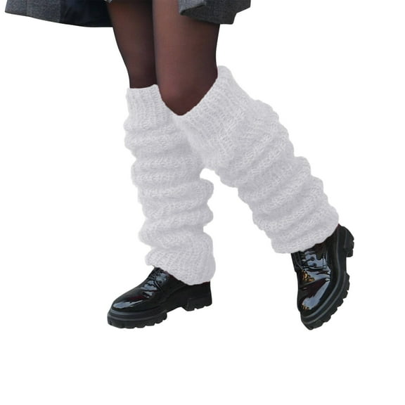 Fgnfyis Women's Winter Knitted Pile Stacked Socks Fashion Casual Style Socks for Women and Warm for Cold Days White