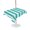 Teal, Turquoise, White, variant on Outdoor Tablecloth with Umbrella Hole for Patio/Picnic/Party/Camping, Red Striped Waterproof Table Cloth Rectangle Table Cover Washable, Watercolor Farmhouse Stripes Abstract (60"x 120")