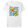 thumbnail image 2 of Men's The Simpsons Lisa And Bart Flower Skating Graphic T-Shirt, 2 of 6