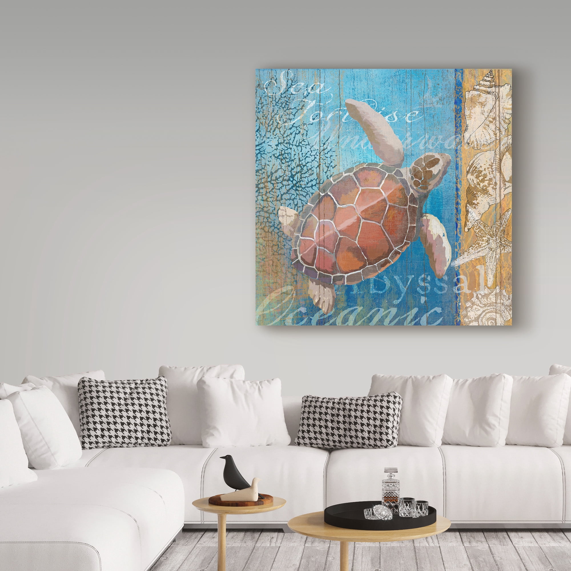 Trademark Fine Art 'Turtle And Sea' Canvas Art by Art Licensing Studio
