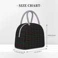thumbnail image 2 of Fotbe Buffalo Plaid Dark Green Bolsa de Almuerzo con Estampado, Lonchera Aislada, Contenedor de Comida Reutilizable Tipo Cooler a Prueba de Fugas, 2 of 6