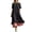 Black 12, variant on Karymi Maxi Dresses for Women Color Block Midi Dress, Crew Neck Short Sleeve Contrast Red Piping Ruffle Hem Stripe Layer Loose Shift Dress With Side Pockets Summer Dresses for Women 2026