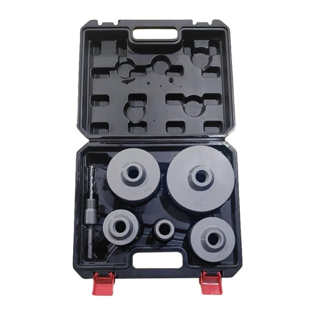 Juego de 6 brocas para taladro de 40/65/80/100/125 mm, para accesorios de pared de piedra de cemento, broca afilada con estuche de transporte