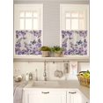 thumbnail image 5 of Purple Flowers 2 Panel Kitchen Curtains for Small Windows, Butterfly Spring Floral Rustic Farmhouse Bathroom Tier Curtain, Short Window Treatment for Bedroom/Living Room 55"x24", 5 of 6