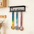 thumbnail image 6 of Medal Hanger Display Rack, Wall-Mounted Trophy Shelf for Sports, Gymnastics, Soccer, Football, Basketball, Ideal for Organizing Medals and Awards, 6 of 6