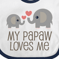 thumbnail image 4 of Inktastic My Papaw Loves Me Grandchild Boys or Girls Baby Bib, 4 of 4