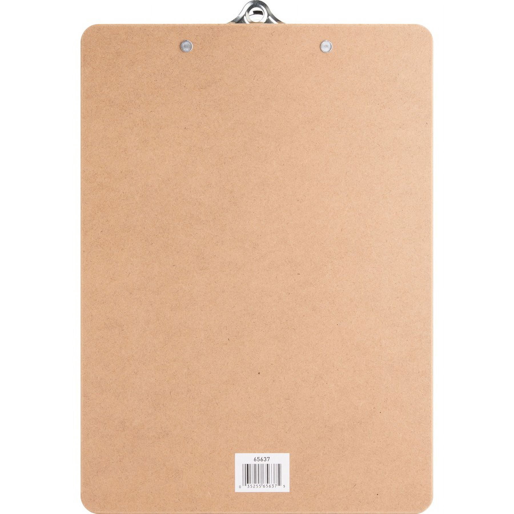 Business Source Hardboard Clipboard - Standard - 9" X 12 1/2" - Hardboard - Brown - 6 / Bundle