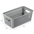 thumbnail image 5 of Simplify 4 Pack Slide 2 Stack It Plastic Small Storage Baskets in Grey, 5 of 8