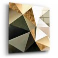 thumbnail image 2 of Epic Art 'Gold Polygon Wall I' by Alonzo Saunders, Acrylic Glass Wall Art, 12"x12", 2 of 8