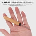 thumbnail image 6 of 4 Pcs Pick A Needle Handheld Sewing Machines Punch Needles Hole Awls Stitching Puncher Wooden Stainless Steel, 6 of 6