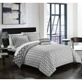 thumbnail image 2 of Chic Home Gabi 3-Piece Reversible Geometric Duvet Cover Set, Twin, Black, 2 of 6