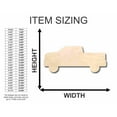 thumbnail image 2 of Unfinished Wood Pickup Truck Shape - Craft - up to 46" DIY 8" / 1/8", 2 of 3