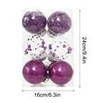 thumbnail image 3 of Beautynvta 6 Pcs Christmas Ball Ornaments Set, 3.15'' Clear Plastic Fillable Ornament, Christmas Tree Ornaments Hanging Balls, for DIY Crafts Christmas Wedding Party Decor, 3 of 3