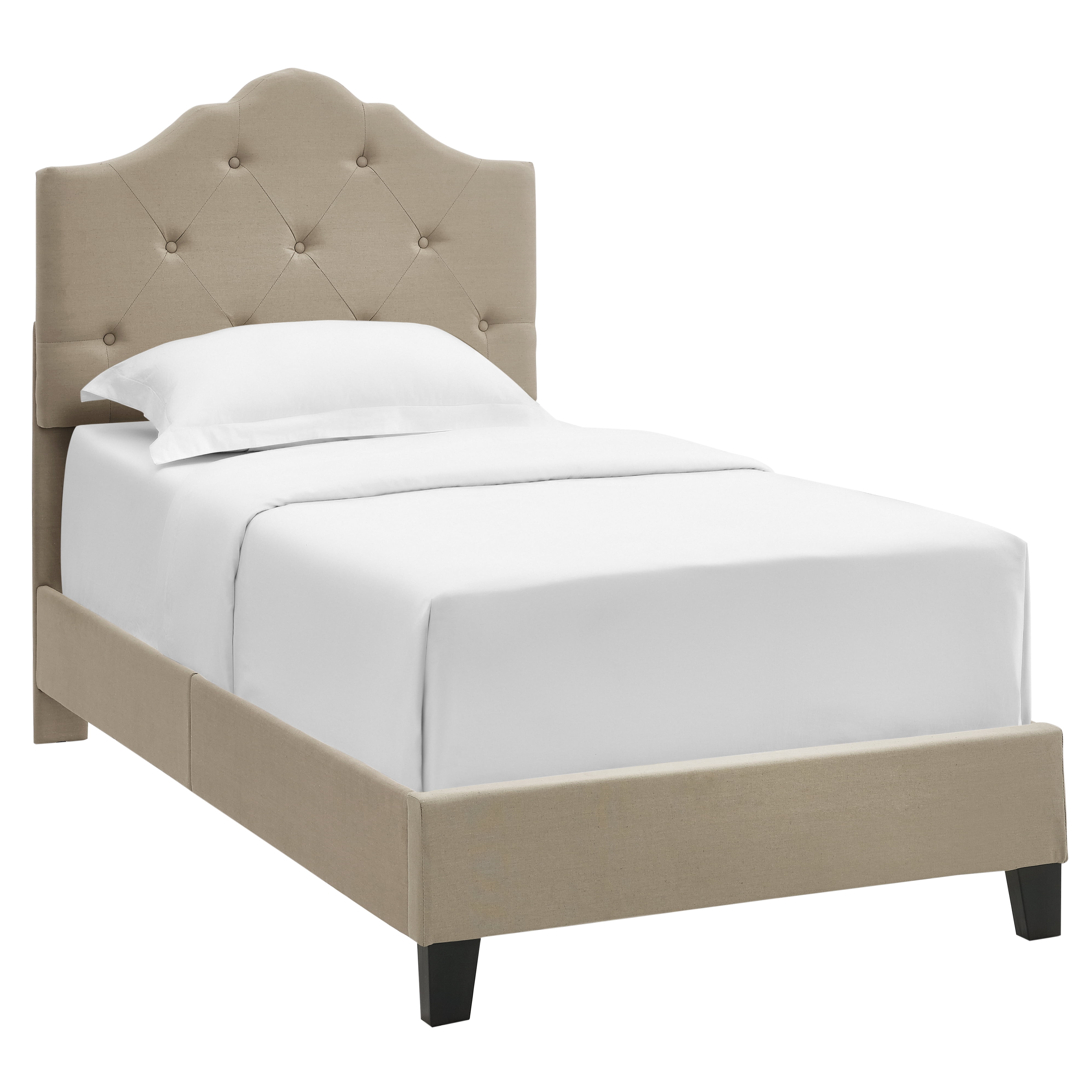 Brianna Upholstered Bed with Button Tufting, Multiple Sizes and Colors ...