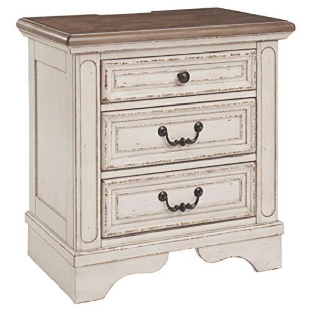 Signature Design By Ashley Realyn Two Tone Three Drawer Nightstand Walmart Com Walmart Com