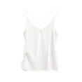 thumbnail image 6 of Oudiya Womens Silk Satin Camisole Tank Tops V Neck Spaghetti Strap Blouses Cross Back Sleeveless Cami Shirt, 6 of 7