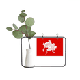 thumbnail image 1 of Marco De Metal Florero De Cerámica Decoración, 1 of 4