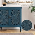 thumbnail image 6 of HLR 31.49" Accent Cabinet, 2 Doors Sideboards and Buffets Cabinet Buffet Cabinet with Storage for Living Room, Blue, 6 of 8