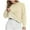 Beige #003, variant on Women's Sherpa Lined Sweatshirts Long Sleeve Crewneck Casual Fleece Pullover Thermal Thick Winter Warm Tops Wine L