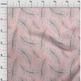 thumbnail image 3 of oneOone Cotton Poplin Twill Light Pink Fabric Tropical Leaf With Dot Dress Material Fabric Print Fabric By The Yard 56 Inch Wide, 3 of 4