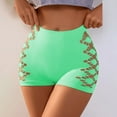 thumbnail image 2 of QQAMB Cut Out Side Boyshort Panties for Women Mid Rise Stretch Criss Cross Seamless Underwear, 2 of 7