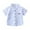 Blue, variant on Einccm Kids Short Sleeve Collared Button Up Shirt - Solid Color Loose Fit Casual Pocket Top for Boys and Girls Ages 2-10, Summer School and Daily Wear