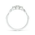 thumbnail image 2 of ANGARA Natural Diamond Braided Three Stone Engagement Ring in 14K White Gold for Women (Size-3.8mm| Color-I| Clarity-I1) | April Birthstone, Anniversary, Jewelry Gift for Women | Natural Diamond Ring, 2 of 8
