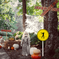 thumbnail image 4 of Eveokoki Halloween Yard Sign Zombies Crossing Decorations Yard Signs Decorative Garden Stakes Aluminum Outdoor Lawn Signs for Halloween Party Yard Lawn Garden Decorations, 4 of 6