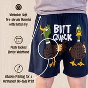 LazyOne Funny Animal Boxers, Novelty Boxer Shorts, Humorous Underwear, Gag Gifts for Men, Duck, Farm (Butt Quack, Medium)