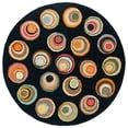 thumbnail image 4 of SAFAVIEH Soho Kendall Geometric Wool Area Rug, Black/Multi, 2' x 3', 4 of 10