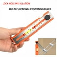 thumbnail image 2 of Woodworking Marking Ruler Multifunctional Precise Horizontal Bubble Positioning Tool Adjustable with Measuring Ruler, 2 of 8