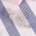 thumbnail image 2 of 1pc Imitation Pearl Hair Comb Rhinestone Inlay Alloy Insert Comb Headdress Bridal Hair Accessories, 2 of 8