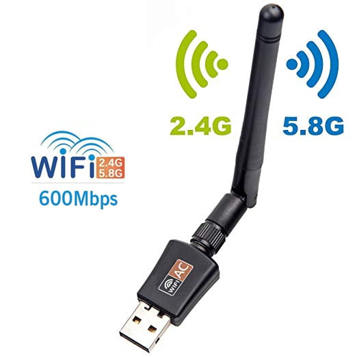 Dual Band 600Mbps USB WiFi Dongle Wireless LAN 802.11ac/a/b/g/n 5/2.4Ghz Adapter 